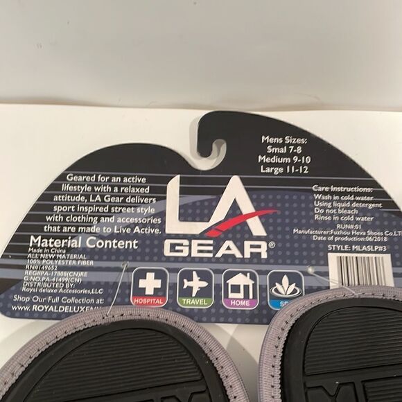 NWT LA Gear House Slippers Men's Size 9/10 - Picture 6 of 6